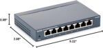 TP-Link 8 Port Gigabit Ethernet Network Switch - Ethernet Splitter | Plug & Play | Fanless | Sturdy Metal w/ Shielded Ports | Traffic Optimization | Unmanaged | Lifetime...