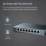 TP-Link 8 Port Gigabit Ethernet Network Switch - Ethernet Splitter | Plug & Play | Fanless | Sturdy Metal w/ Shielded Ports | Traffic Optimization | Unmanaged | Lifetime...