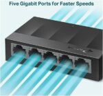 TP-Link Litewave 5 Port Gigabit Ethernet Switch | Desktop Ethernet Splitter | Unshielded Network Switch | Plug & Play | Fanless Quiet | Unmanaged (LS1005G)