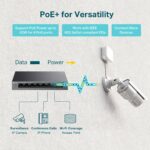 TP-Link LS108GP | 8 Port PoE Gigabit Ethernet Switch | 8 PoE+ Port @ 62W | Plug & Play | Extend Mode | PoE Auto Recovery | Desktop/Wall Mount | Silent Operation