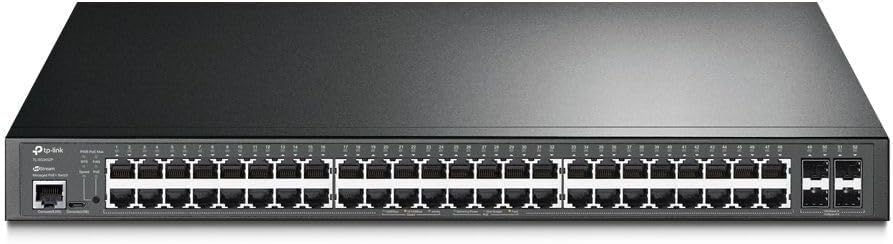 TP-Link TL-SG3452P | 48 Port Gigabit L2+ Managed PoE Switch | 48 PoE+ Port @384W, 4 x SFP Slots | PoE Auto Recovery | Omada SDN Integrated | IPv6 | Static Routing | Limited...