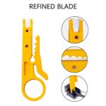 VANICE Mini Wire Stripper 3 Pack Network Wire Stripper Punch Down Cutter for Network Wire Cable, RJ45/Cat5/CAT-6, Telephone and Computer UTP Cable