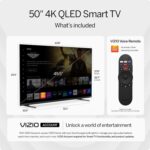 VIZIO 50-inch Quantum Pro 4K 120Hz QLED HDR10+ Smart TV with Dolby Vision, Active Full Array, 240Hz @ 1080p PC Gaming, WiFi 6E, Apple AirPlay, Chromecast Built-in, M50QXM-K01,...