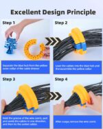 Wire Comb, Network Cable Management Tools, Cable Dressing Tool for Comb Data Cables or Wires with a Diameter Up to 1/4 ", Cable Dresser Tool and Ethernet Cable Wire Comb...