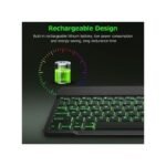 10" Wireless 7-color Light BT Keyboard Rechargeable
