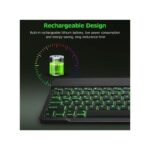 10" Wireless BT Keyboard Ultra-thin Rechargeable Mixed Light