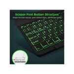 10" Wireless BT Keyboard Ultra-thin Rechargeable Mixed Light