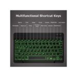 10" Wireless BT Keyboard Ultra-thin Rechargeable Mixed Light