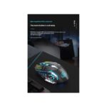 2.4G + Bluetooth 5.0 Wireless Gaming Mouse - Rechargeable, Silent Click, 2400 DPI Adjustable, RGB Ergonomic Mice for PC/Laptop