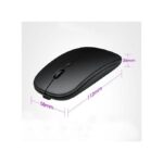 2.4G Optical Wireless Rechargeable Slim Bluetooth Mouse With USB - Black