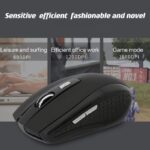 2.4G Wireless Mouse Mute USB Reception Mice Ergonomics for Laptop Office - Black