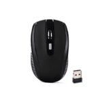 2.4G Wireless Mouse Mute USB Reception Mice Ergonomics for Laptop Office - Black
