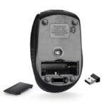 2.4G Wireless Mouse Mute USB Reception Mice Ergonomics for Laptop Office - Black