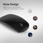 2.4G Wireless Mouse Portable Ultra-thin Mute Mouse 4 Keys Wireless Optical Mouse - Blue