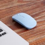2.4G Wireless Mouse Portable Ultra-thin Mute Mouse 4 Keys Wireless Optical Mouse - Blue
