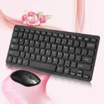 2.4GHz Mechanical Keyboard Wireless Slim Keyboard Mouse Kit - Black