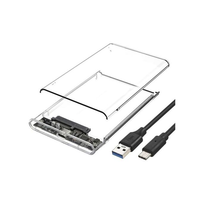 2.5 Inch Hard Disk Case Transparent HDD Enclosure