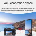 4K HD 75MP Retro Mirrorless Camera 16x Zoom WiFi Digital Camera With 3-Inch Flip Screen 64G