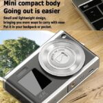 4K HD Optical Zoom Digital Camera 60MP Dual Screen Selfie Camera, No Memory(Silver)