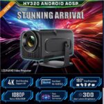 4k Hy320 Dual Wifi 6 Bluetooth 5.0 - Android 11 Projector + Free Netflix App For Life
