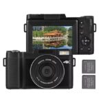 4K Vlog Camera 4X Zoom Digital Camera with 3.0 inch Flip Screen