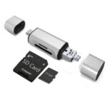 5 in 1 Card Reader, USB-A, Micro USB, Type-C Combo to 2-Slot TF, SD Card Reader OTG Card Adapter Compatible with Smartphone, Laptop, PC, Fast Transfer