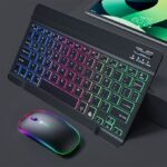 7-Color Light Wireless Keyboard And Mouse Set Rechargeable