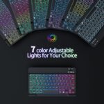 7-Color Light Wireless Keyboard And Mouse Set Rechargeable