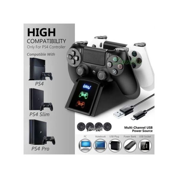 ALIGHT CHARGER PS4 Pad Controller Charger DualSense Charging Dock Station PS4 Dual USB Handle Fast 5V