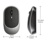Bluetooth 5.0 & 2.4G Slim Silent Wireless Mouse, Rechargeable Silent Mouse for Office Laptop PC