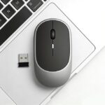 Bluetooth 5.0 & 2.4G Slim Silent Wireless Mouse, Rechargeable Silent Mouse for Office Laptop PC