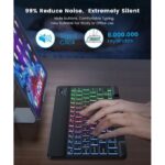 Bluetooth Keyboard for iPad Phones and Tablets RGB Light Wireless Keyboard Black