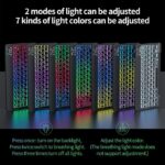 Bluetooth Keyboard for iPad Phones and Tablets RGB Light Wireless Keyboard Black