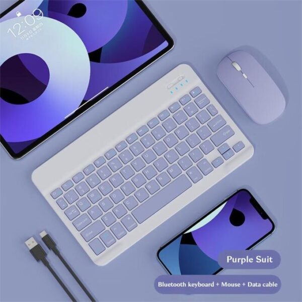 Bluetooth Wireless Keyboard and Mouse Set Rechargeable For Mobile Phones/Computers/Tablets