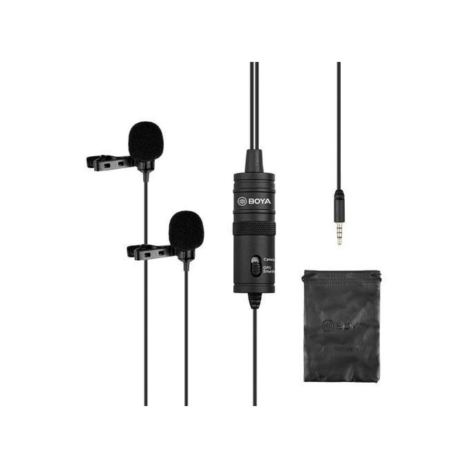 Boya Dual Mic BY-M1DM Dual Omni-directional Lavalier Microphone