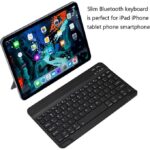 BT Keyboard Rechargeable Wireless Keyboard, Mini cordless Bluetooth PC Keyboard with Stable Type-C Connection, Silent and Ultra Slim