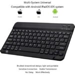 BT Keyboard Rechargeable Wireless Keyboard, Mini cordless Bluetooth PC Keyboard with Stable Type-C Connection, Silent and Ultra Slim