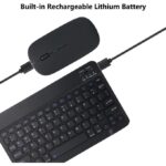 Ce Rechargeable Bluetooth Keyboard And Mouse Combo For IPad, Ultra-Slim Portable Wireless Mouse Keyboard For IPad Pro Air Mini IPhone Samsung Tablet Cell Phone Android,...