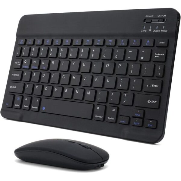 Ce Rechargeable Bluetooth Keyboard And Mouse Combo For IPad, Ultra-Slim Portable Wireless Mouse Keyboard For IPad Pro Air Mini IPhone Samsung Tablet Cell Phone Android,...