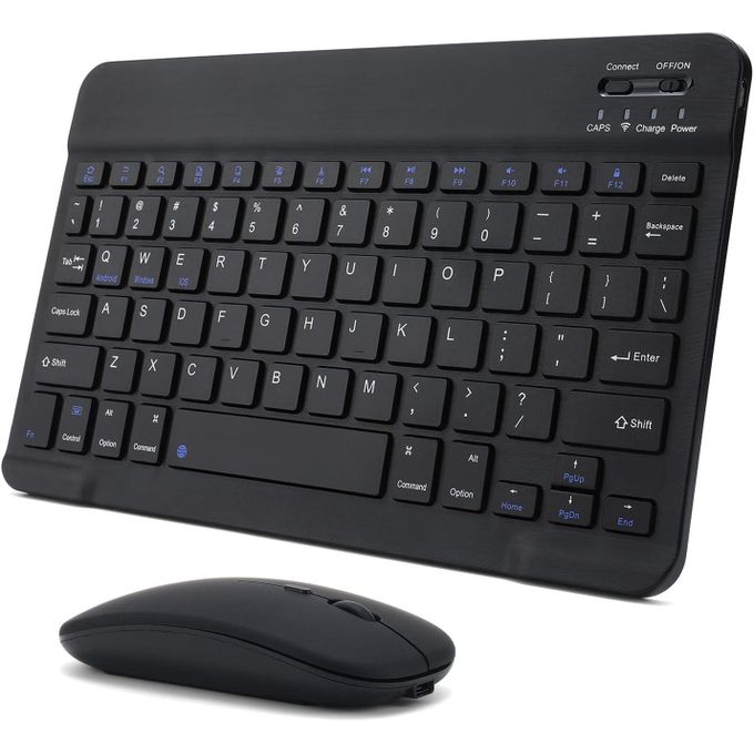 Ce Rechargeable Bluetooth Keyboard And Mouse Combo For IPad, Ultra-Slim Portable Wireless Mouse Keyboard For IPad Pro Air Mini IPhone Samsung Tablet Cell Phone Android,...