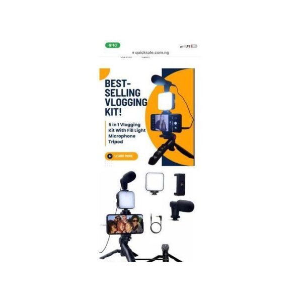 Cellphone Holder Professional Vlogging Blogging/ YouTube Video Making Kit