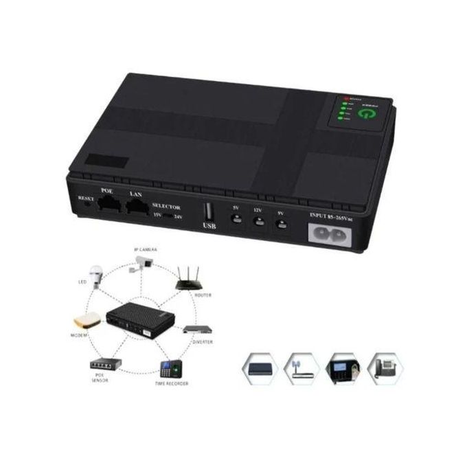 DC1018P 10400mAh Mini UPS Backup Power Supply
