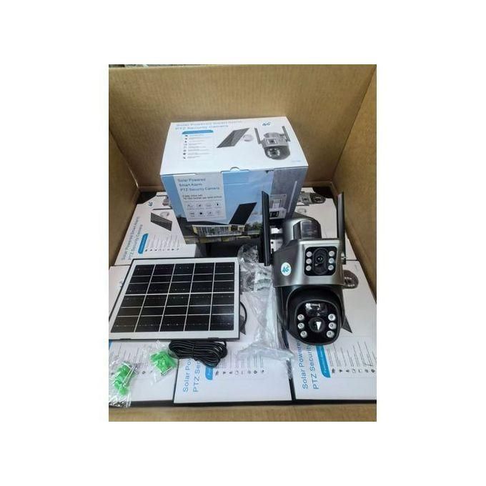 Dual Lens Solar Powered Smart Alarm Ptz Security Camera