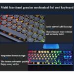 Eweadn Wired Gaming Keyboard Punk game key board with round feel and 26 keys