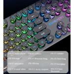 Eweadn Wired Gaming Keyboard Punk game key board with round feel and 26 keys
