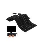 External + Foldable Keyboard USB Wired Keyboard For PC Laptop