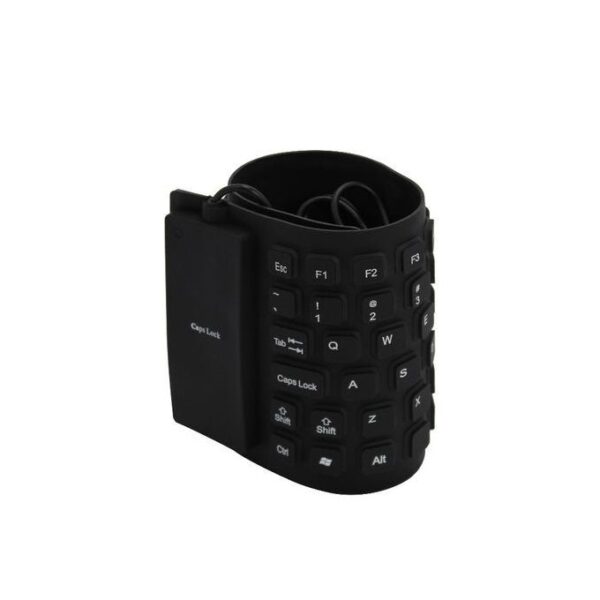 External + Foldable Keyboard USB Wired Keyboard For PC Laptop