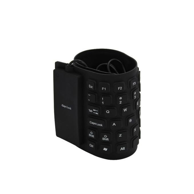 External + Foldable Keyboard USB Wired Keyboard For PC Laptop