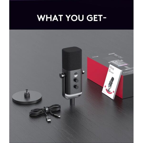 Fifine AM8 Dynamic Microphone For Streaming Podcast Gaming