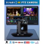 FOMAKO K20UH 4K HDMI PTZ Camera with AI Auto-Tracking(Gen 3), NDI HX3 Certified, 20X Optical Zoom, USB 3.0/LAN, PTZ Camera 4K for Church, Worship, Education, Conferences,(NDI...